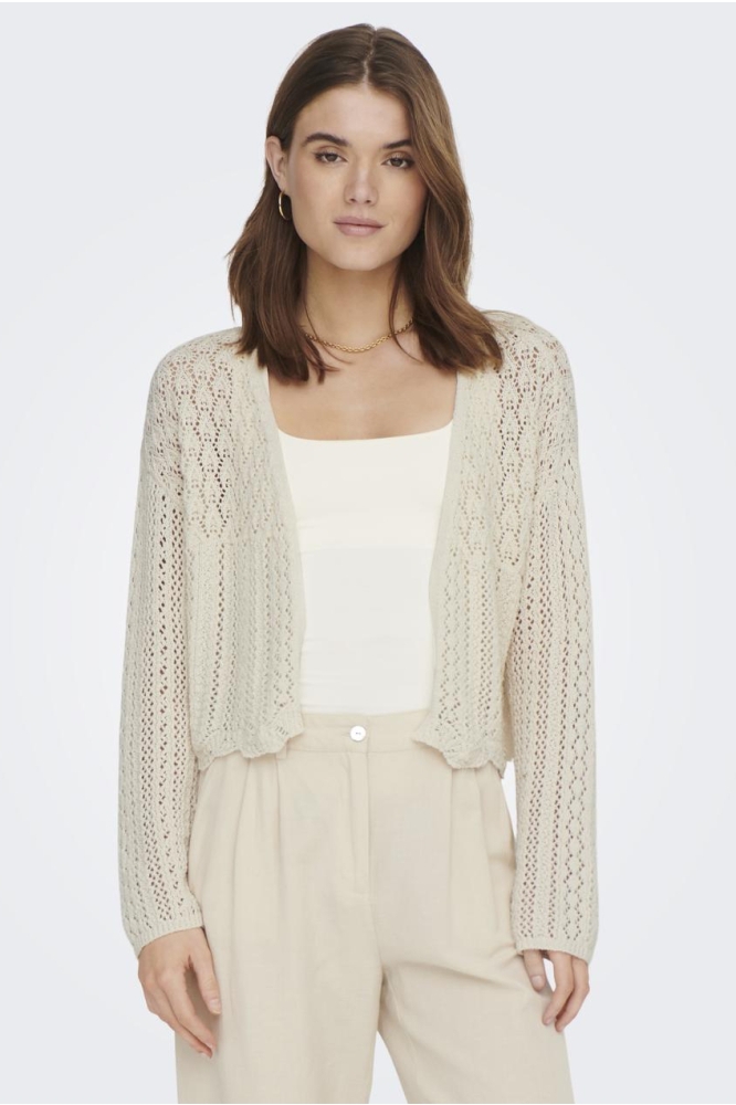 ONLNOLA 7/8 LIFE OPEN CARDIGAN KNT 15290744 Cloud Dancer